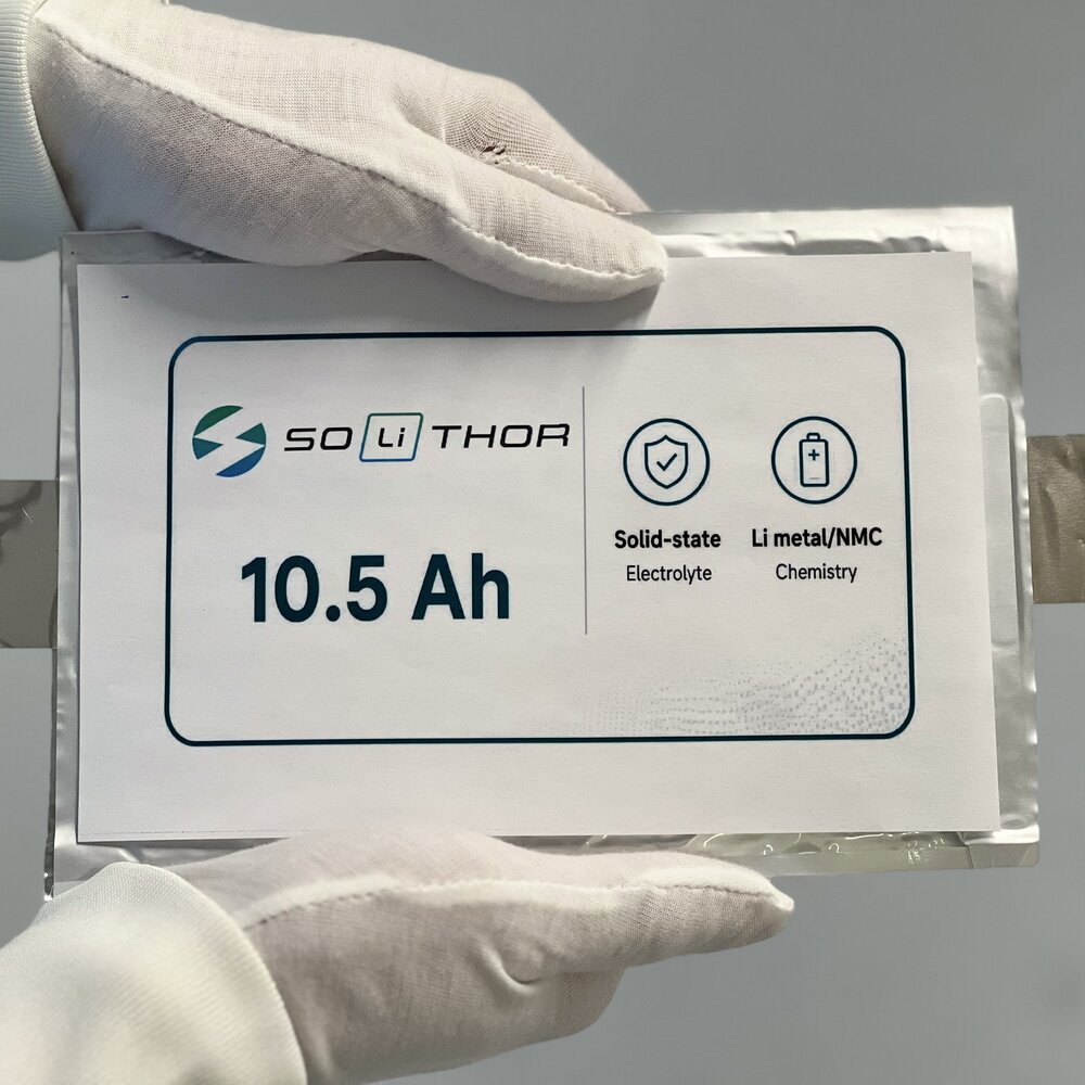 SOLiTHOR achieves key energy density milestone while further validating alternative pathway to manufacture scalable solid-state batteries